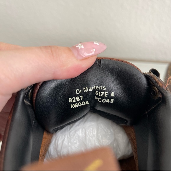 !SOLD! DR. MARTENS Vintage Y2K Brown Leather 8287 Chunky Grunge Ankle Boots - Picture 11 of 12